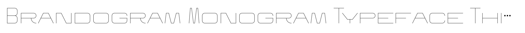 Brandogram Monogram Typeface Thin image